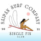 Single Fin Club Racerback Tanktop. Color: Black