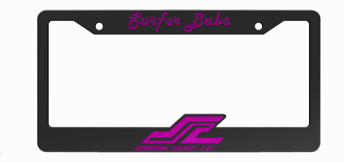 Surfer Babe License Plate Frame